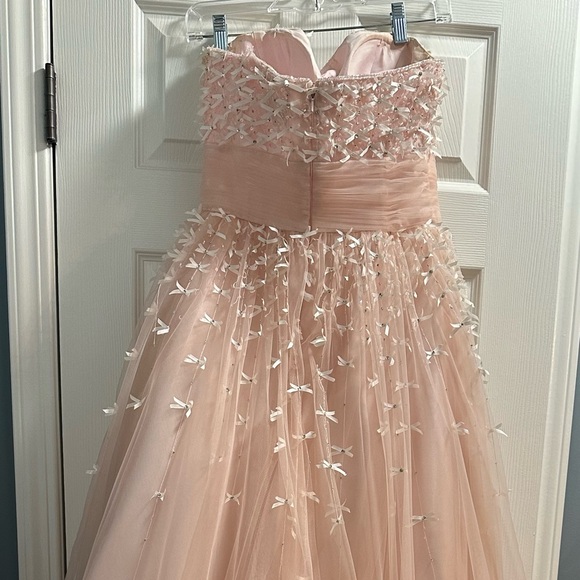 Prom Dress Size 10 Peach Tony Bowls - Picture 2 of 3